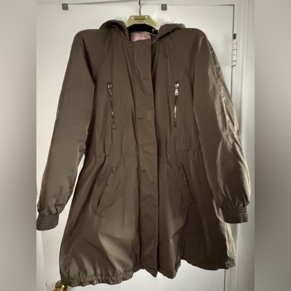 Giamba by Giambatistta Valli Women's Hooded Olive Green Hooded Jacket, size S